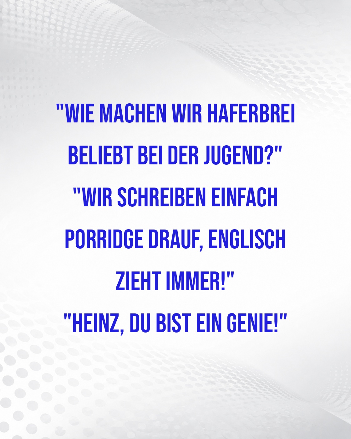 HAFERBREI WIRD ZUM TREND