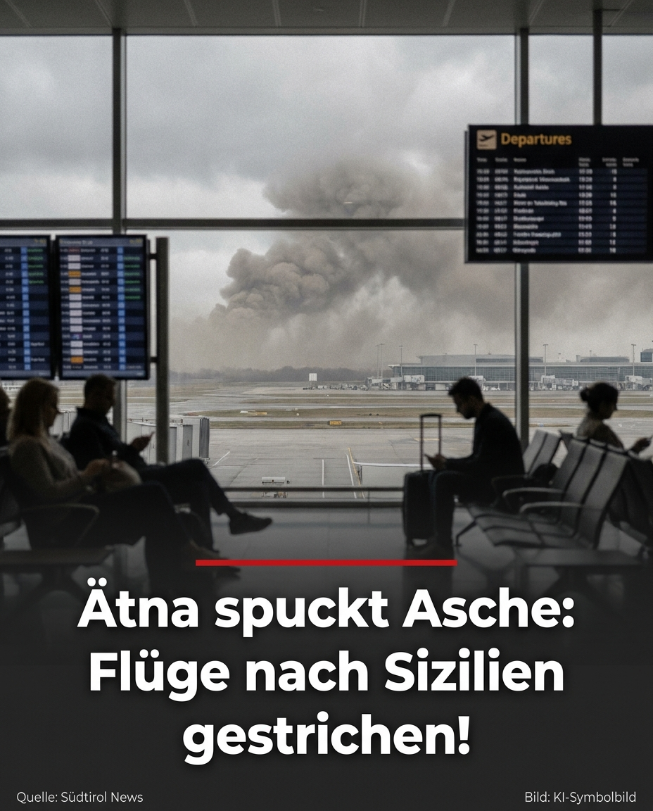 Ätna spuckt Asche: Flüge nach Sizilien gestrichen!