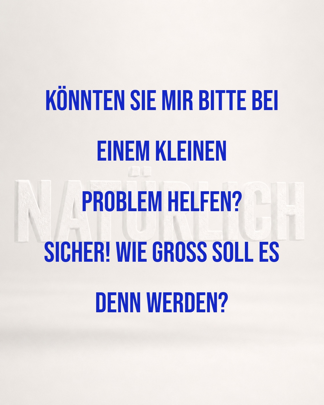 HILFE FÜR KLEINE PROBLEME GESUCHT