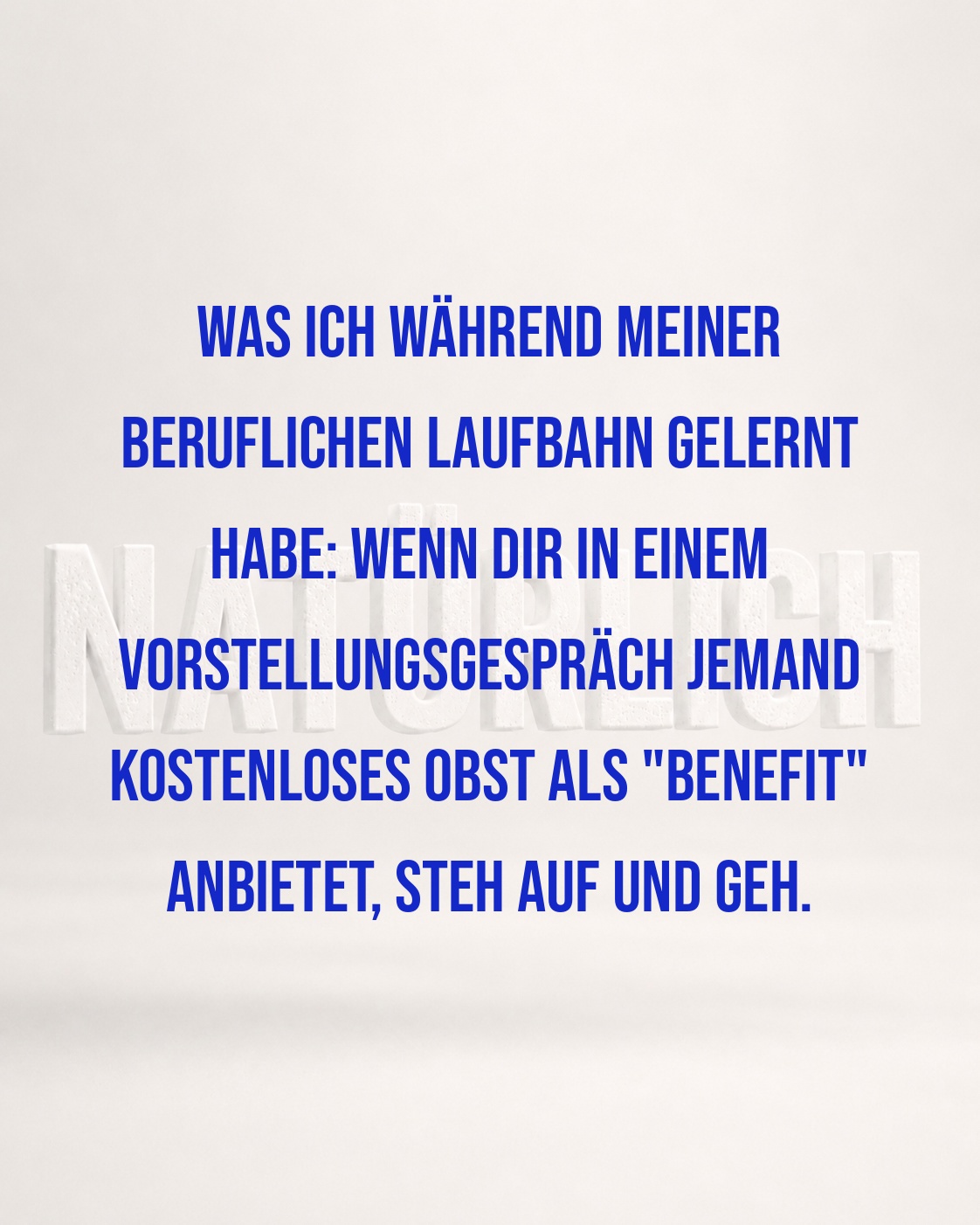 VORSICHT VOR FALSCHEN BENEFITS IM JOB