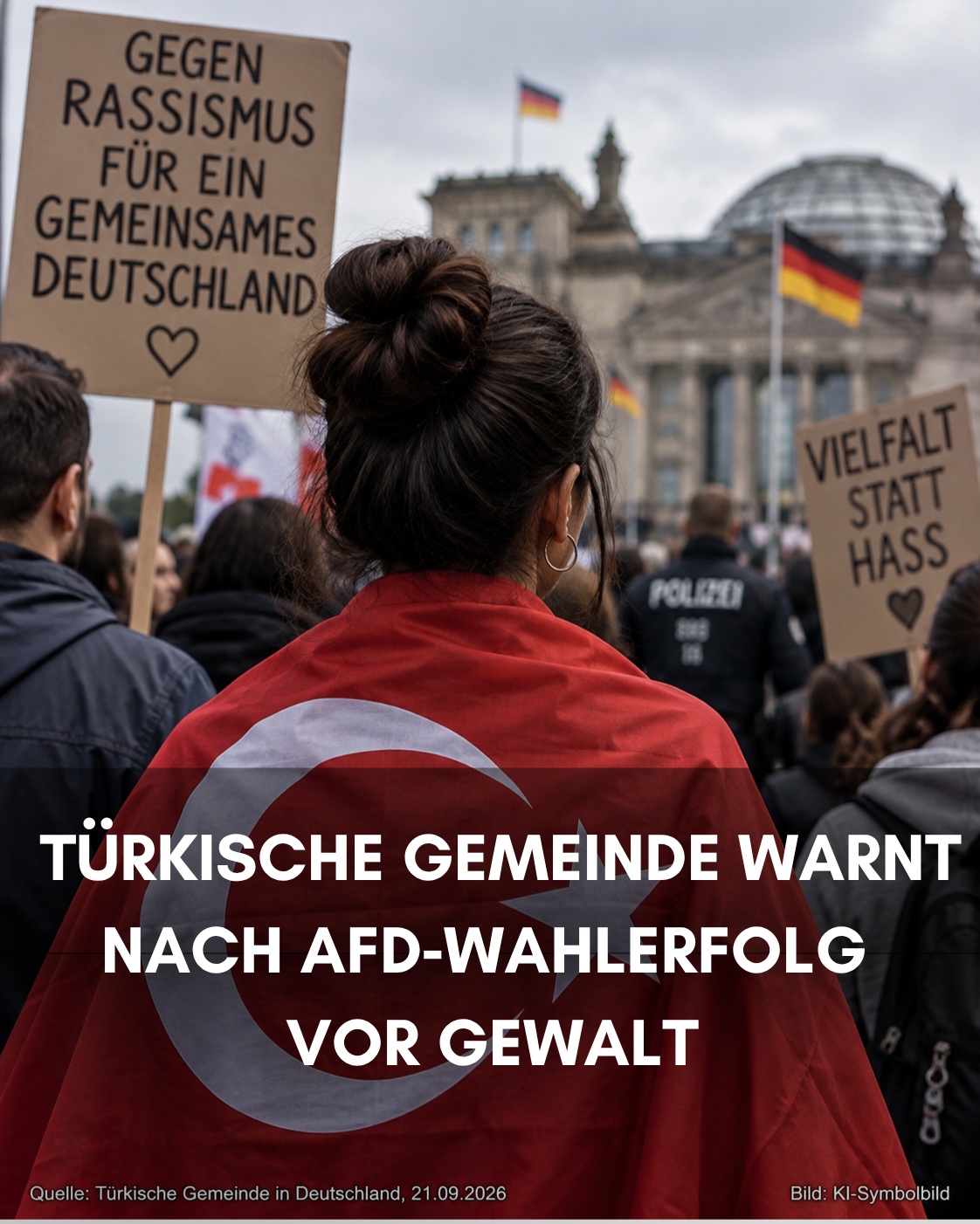 „DAS MASS IST VOLL“: TÜRKISCHE GEMEINDE WARNT NACH AFD WAHLERFOLG VOR GEWALT