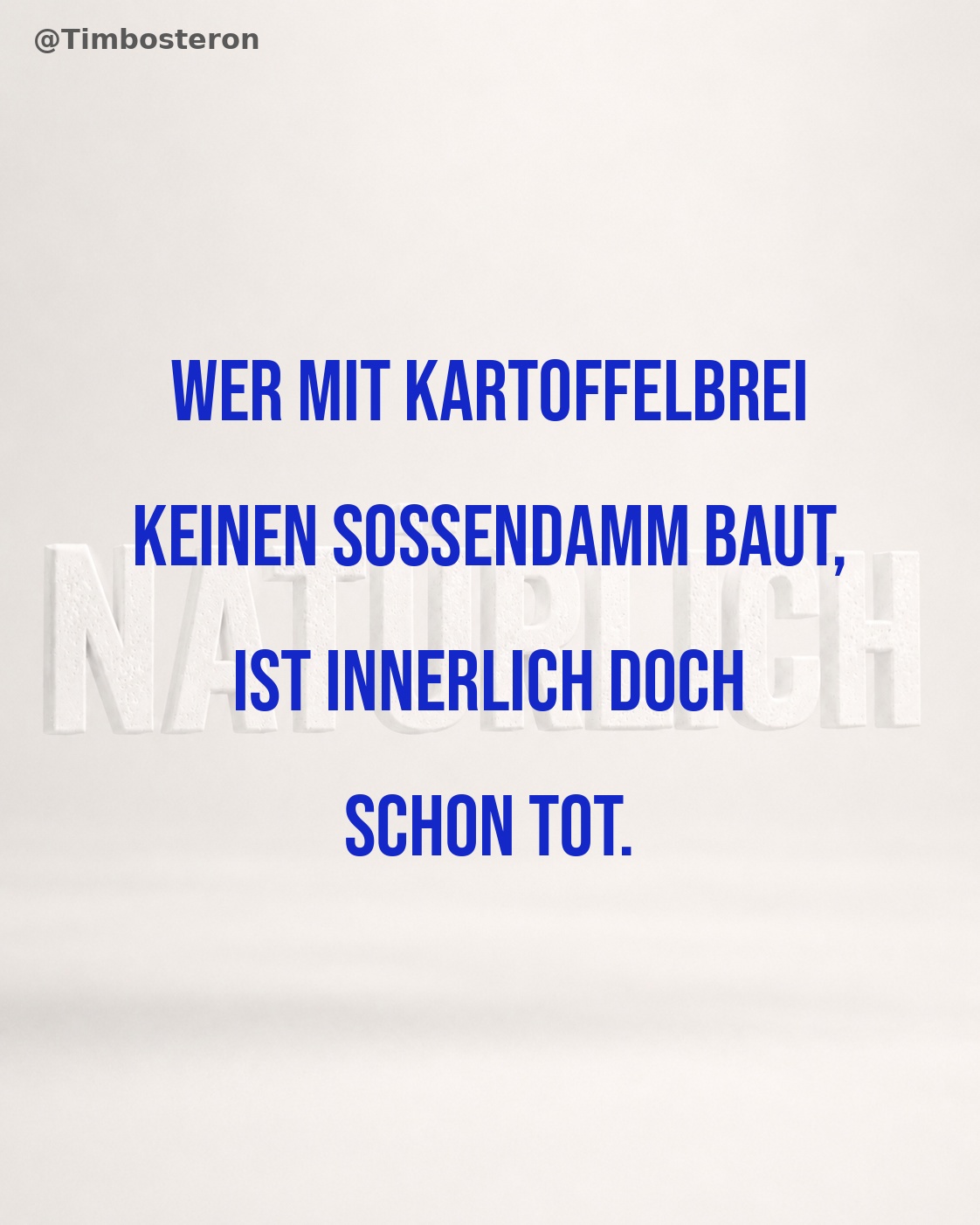 KARTOFFELBREI UND DIE KUNST DES SOSSENDAMMS
